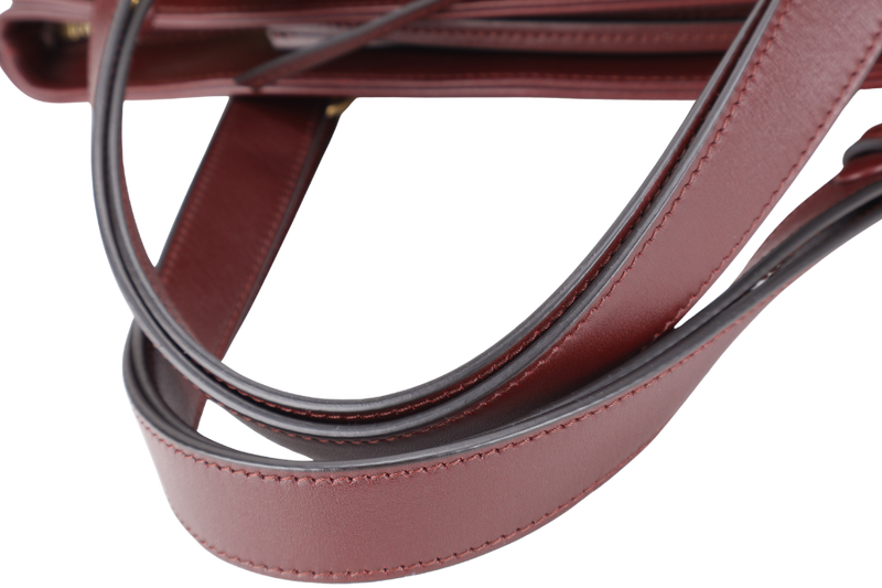 GUCCI GG MARMONT ARLI HANDBAG (550130) MAROON LEATHER GOLD HARDWARE NO DUST COVER