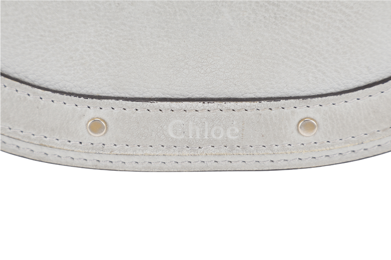 CHLOE NILE BRACELET SHOULDER BAG ETAIN CALF LEATHER GOLD HARDWARE WITH DUST COVER AND STRAPS