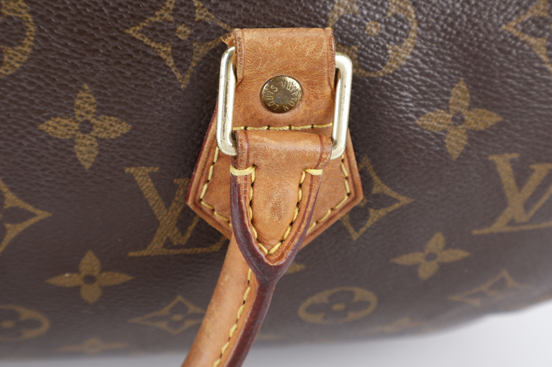 LOUIS VUITTON SPEEDY BANDOULIERE 30 MONOGRAM CANVAS LEATHER GOLD HARDWARE WITH STRAPS, LOCK, DUST COVER AND BOX