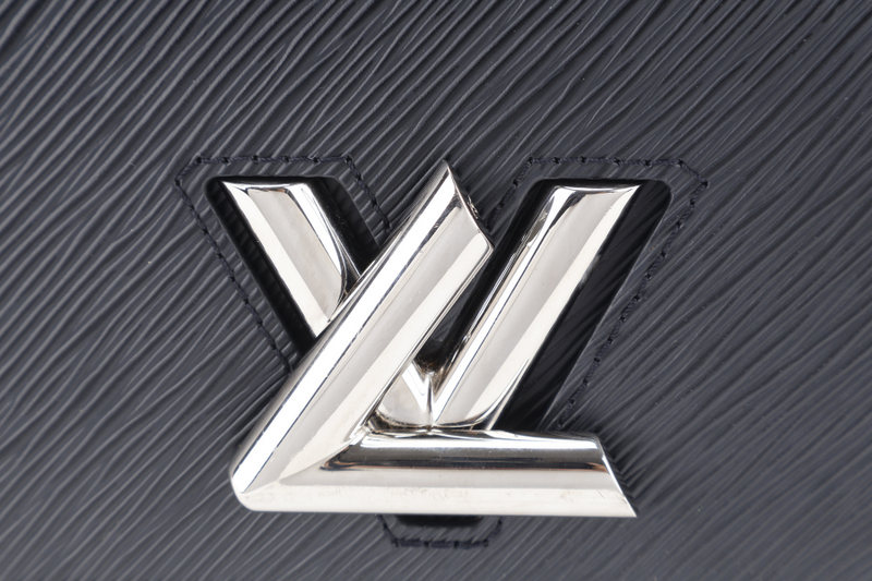 LOUIS VUITTON M21118 TWIST LOCK BLACK PM EPI LEATHER SILVER HARDWARE WITH MIRROR NO DUST COVER