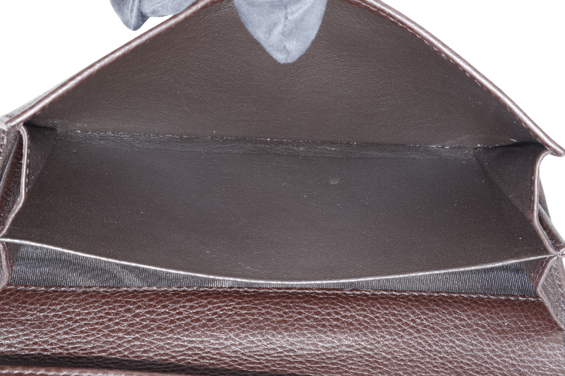 GUCCI HORSEBIT PURSES DARK BROWN GOLD HARDWARE NO DUST COVER