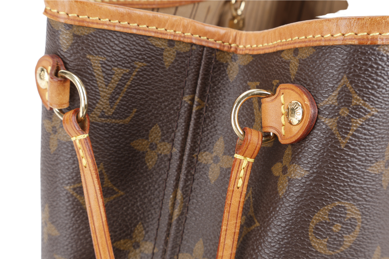 LOUIS VUITTON M40155 NEVERFULL PM MONOGRAM CANVAS GOLD HARDWARE WITH DUST COVER