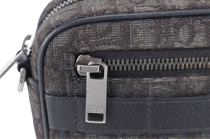 CHRISTIAN DIOR 27-BO-1213 NEW DIOR SAFARI BAG HANDBAG OBLIQUE CROSSBODY BAG RUTHENIUM HARDWARE NO DUST COVER