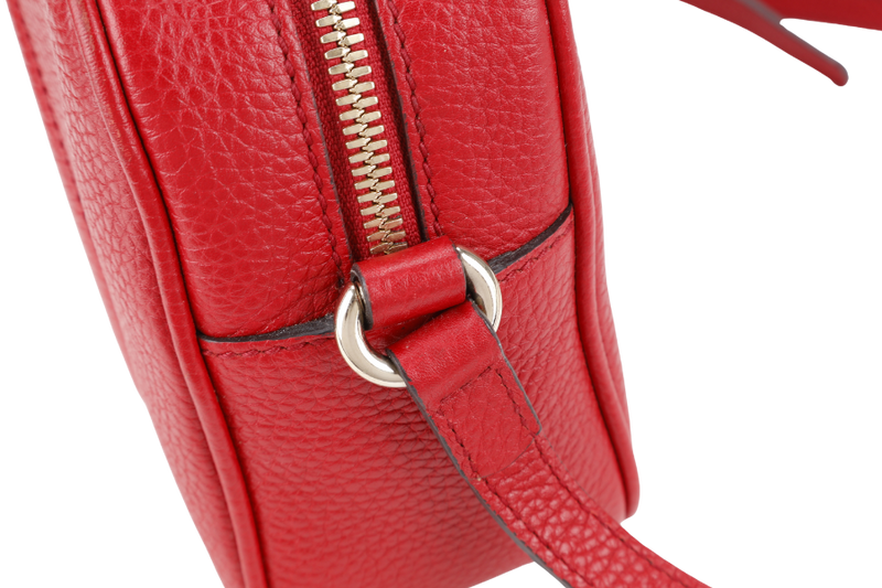 GUCCI SOHO DISCO CROSSBODY RED CALF LEATHER GOLD HARDWARE NO DUST COVER