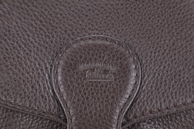 GUCCI HOBO BAG DARK BROWN LEATHER GOLD HARDWARE WITH DUST COVER