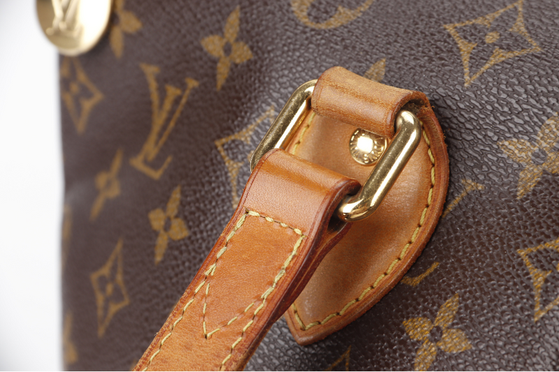 LOUIS VUITTON PALERMO PM (M40145) MONOGRAM CANVAS GOLD HARDWARE WITH STRAP AND DUST COVER