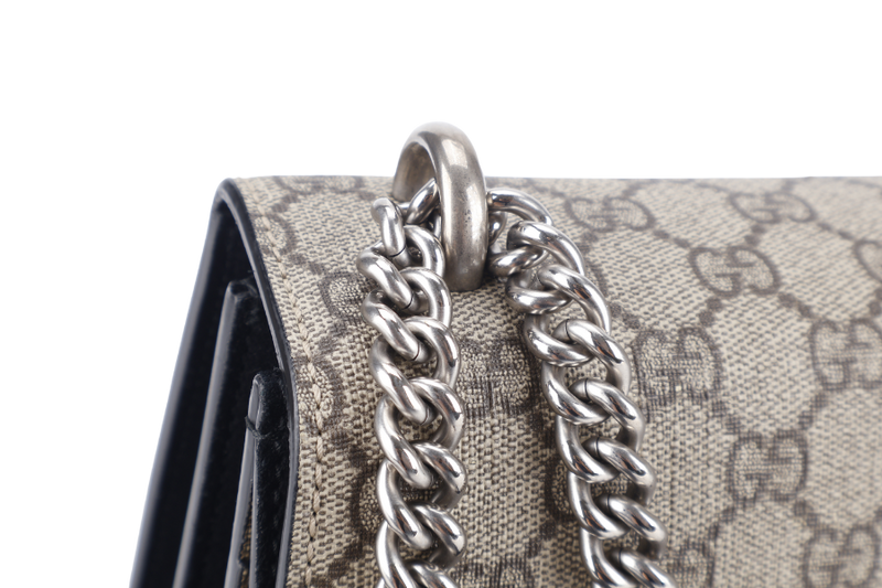 GUCCI DIONYSUS SHOULDER BAG MEDIUM CANVAS SILVER HARDWARE NO DUST COVER