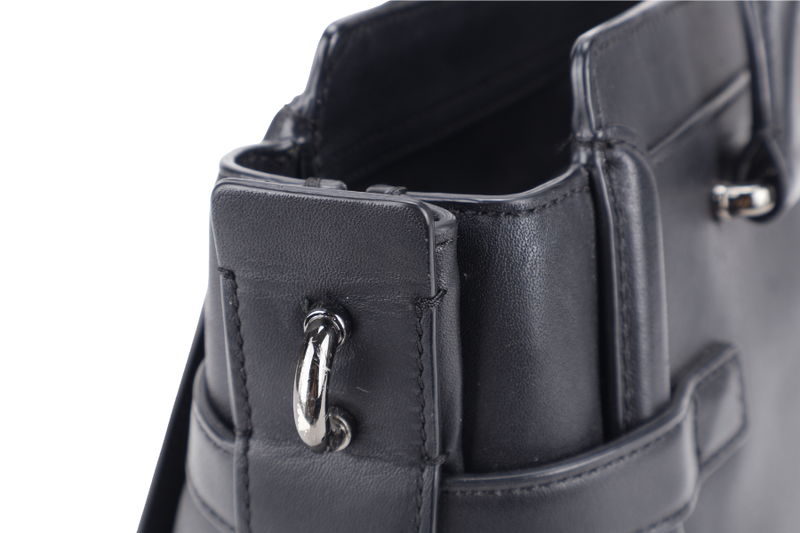 COACH SWAGGER 27 BLACK LEATHER SILVER HARDWARE WITH DUST COVER