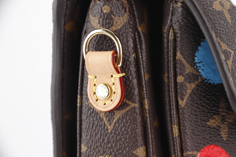 LOUIS VUITTON YAYOI KUSAMA POCHETTE METIS (M46384) MONOGRAM CANVAS WITH STRAP AND DUST COVER