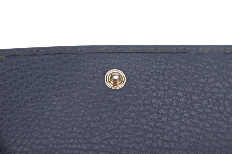 GUCCI LONG WALLET 3544961147 BLUE LEATHER WITH DUST COVER