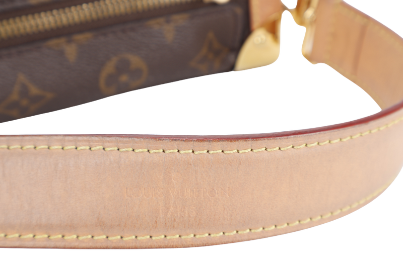 LOUIS VUITTON M46358 SOFT TRUNK MM MONOGRAM CANVAS GOLD HARDWARE WITH STRAPS