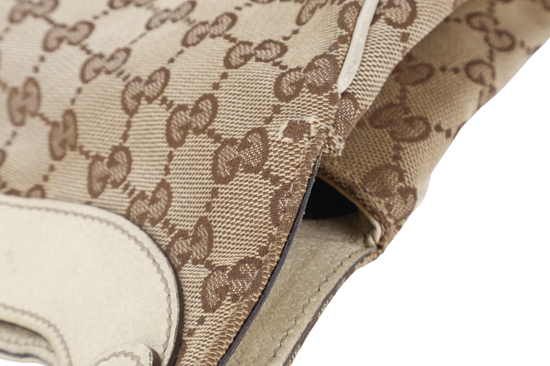 GUCCI SUKEY BAG MEDIUM BEIGE GG CANVAS GOLD HARDWARE NO DUST COVER