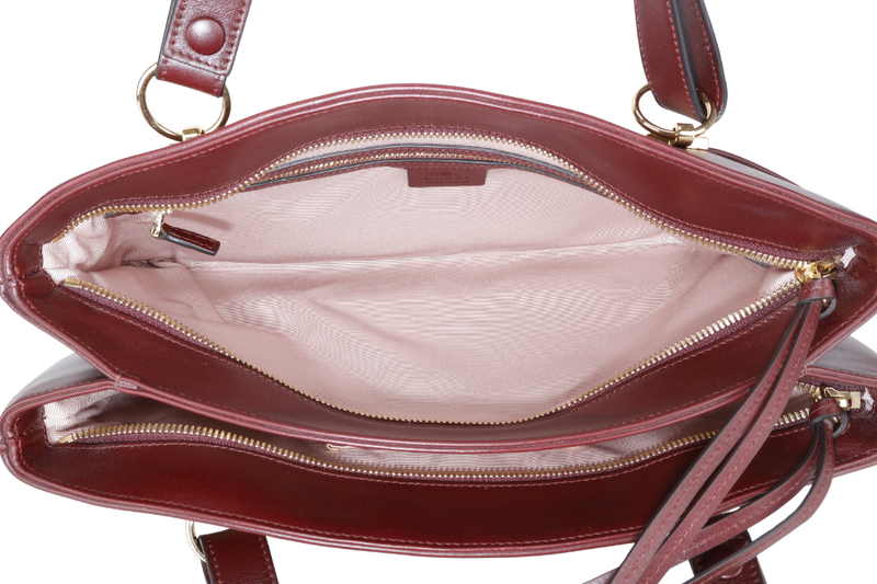 GUCCI GG MARMONT ARLI HANDBAG (550130) MAROON LEATHER GOLD HARDWARE NO DUST COVER
