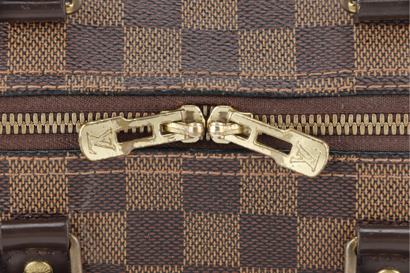 LOUIS VUITTON N40575 SPEEDY BANDOULIERE 25 BROWN DAMIER EBENE CANVAS GOLD HARDWARE WITH LONG STRAPS NO DUST COVER