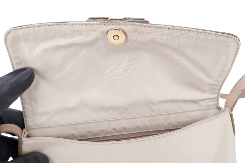 SALVATORE FERRAGAMO PINK CANVAS LEATHER CROSSBODY BAG GOLD HARDWARE NO DUST COVER
