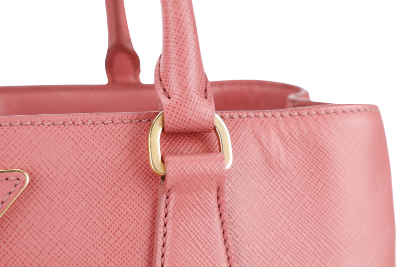 PRADA BN1874 TAMARIS PEACH COLOR SAFFIANO BAG WITH CARD AND STRAPS, NO DUST COVER