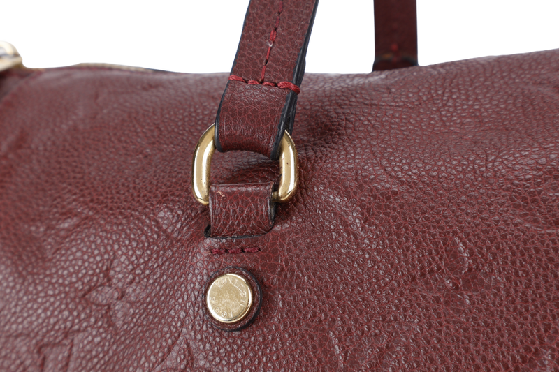 LOUIS VUITTON LUMINEUSE PM (M93413) BURGUNDY MONOGRAM EMPREINTE GOLD HARDWARE WITH DUST COVER