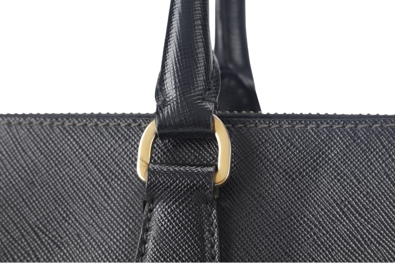 PRADA SAFFIANO LUX BLACK LEATHER (BN1844) GOLD HARDWARE WITH CARD AND DUST COVER