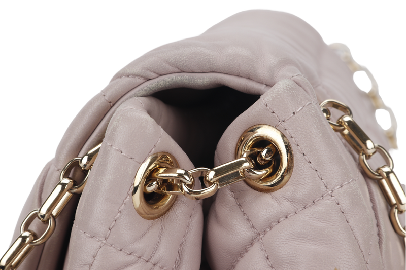 CHRISTIAN DIOR DIOR CANNAGE MILLY LA FORET SMALL (01-BO-0182) PINK LAMBSKIN GOLD HARDWARE WITH DUST COVER