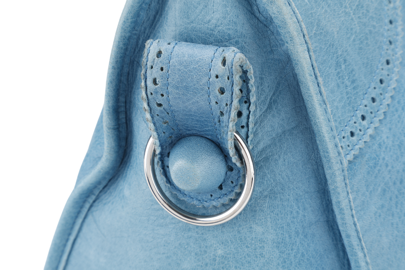 BALENCIAGA GIANT CITY BAG BLUE COLOR LEATHER WITH STRAPS AND DUST COVER