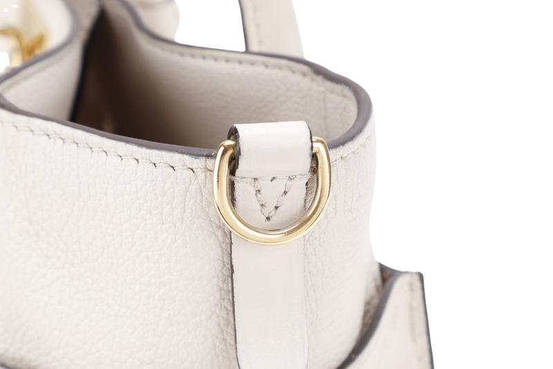 LOUIS VUITTON M20600 ON MY SIDE BEIGE CALF LEATHER GOLD HARDWARE WITH DUST COVER AND STRAPS