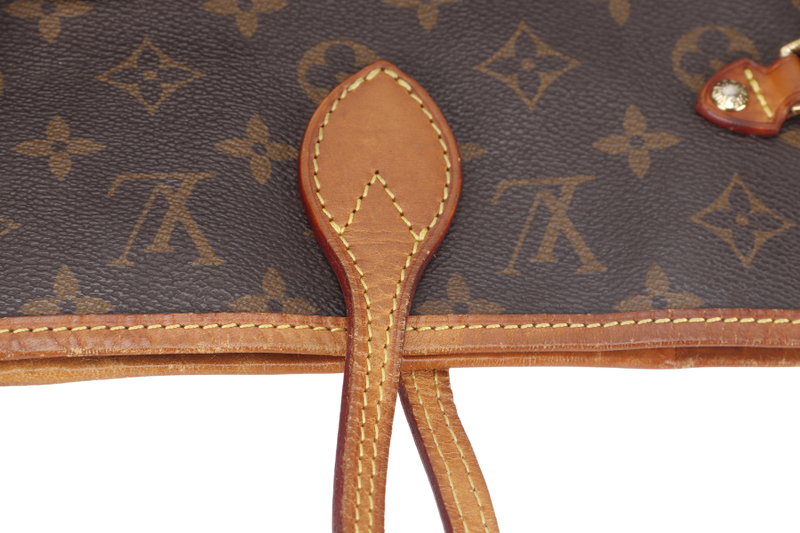 LOUIS VUITTON NEVERFULL MM (M40156) BROWN CANVAS MONOGRAM GOLD HARDWARE NO DUST COVER