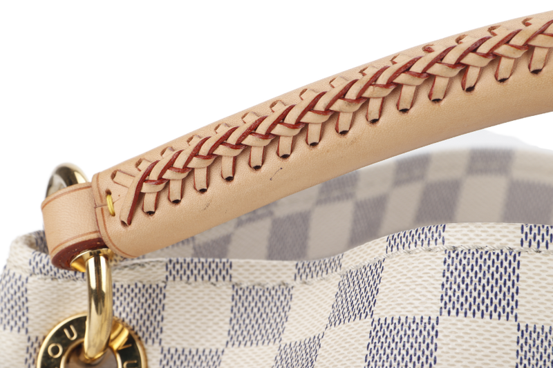 LOUIS VUITTON ARTSY MM (N41174) DAMIER AZUR GOLD HARDWARE NO DUST COVER