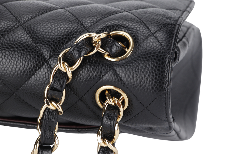 CHANEL CLASSIC FLAP JUMBO (1932xxxx) BLACK GOLD HARDWARE WITH DUST COVER AND BOX