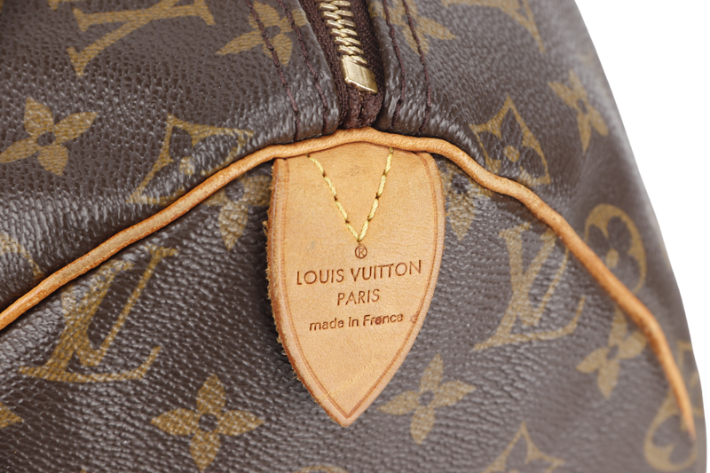 LOUIS VUITTON M41522 SPEEDY 40 MONOGRAM CANVAS GOLD HARDWARE WITH 1 KEY AND PADLOCK WITH DUST COVER