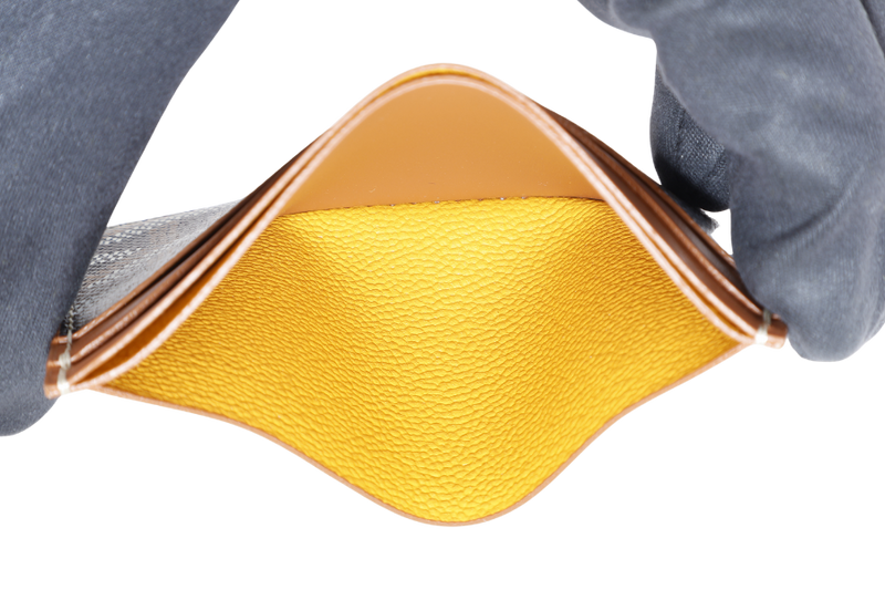 GOYARD SAINT-SULPICE CARD WALLET BLACK AND TAN COLOR WITH BOX