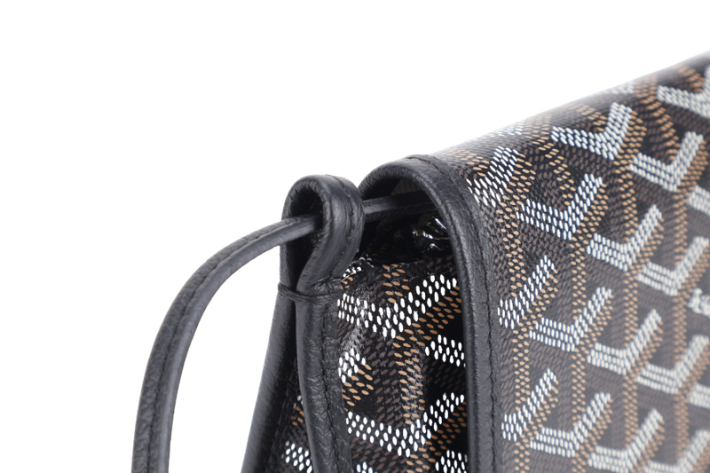 GOYARD PLUMET IN BLACK GOYARDINE WITH DUST COVER