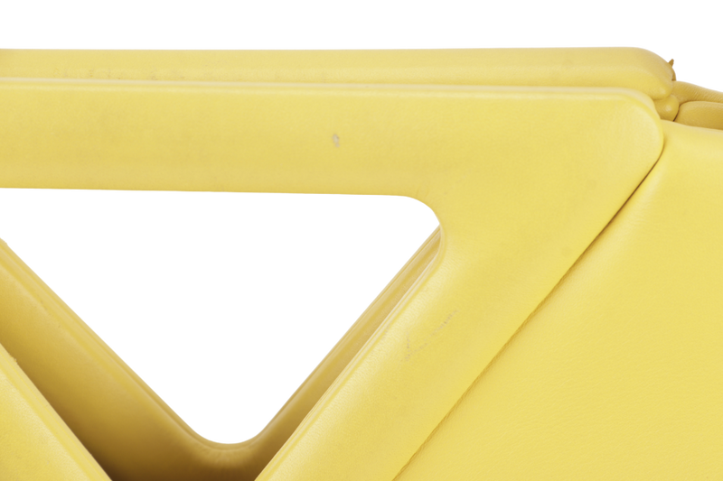 BOTTEGA VENETA MIRABELLE MEDIUM YELLOW POINT BAG WITH DUST COVER