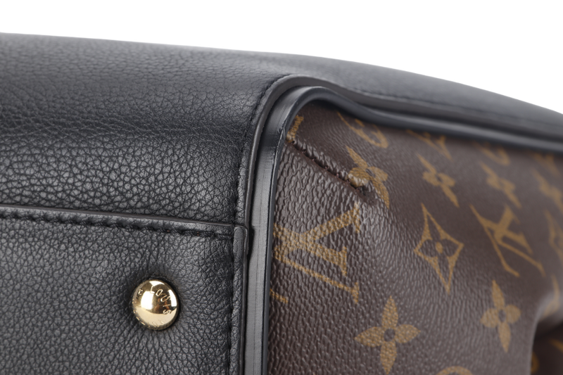 LOUIS VUITTON KIMONO MM TOTE BAG (M40460) MONOGRAM CANVAS BLACK LEATHER TRIM GOLD HARDWARE NO DUST COVER