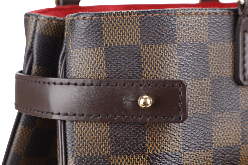 LOUIS VUITTON UZES TOTE BAG DAMIER EBENE CANVAS GOLD HARDWARE NO DUST COVER