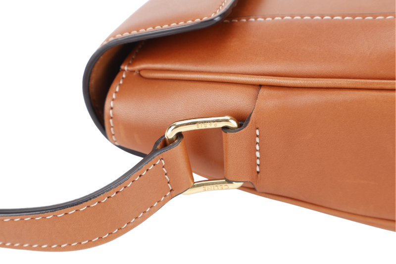 CELINE BESACE MEDIUM 16 NATURAL CALFSKIN LEATHER GOLD HARDWARE WITH DUST COVER