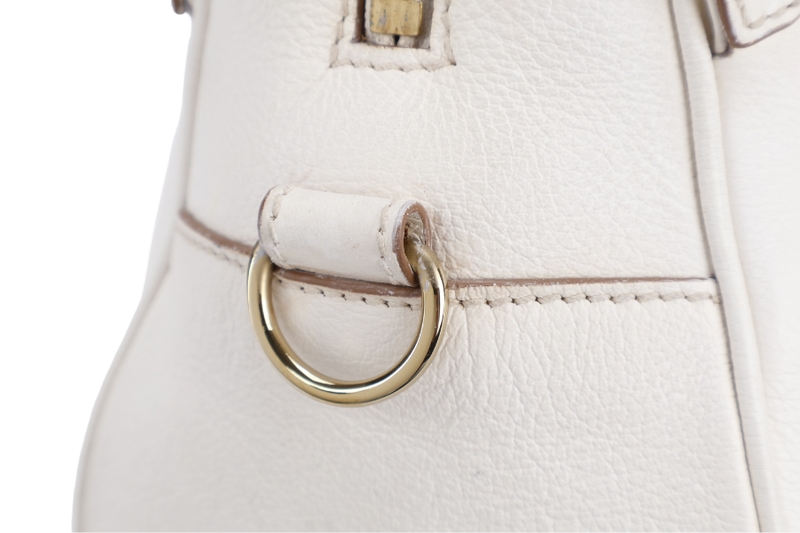 CARTIER MUST MARCELLO HANDBAG WHITE LEATHER WITH STRAPS AND DUST COVER