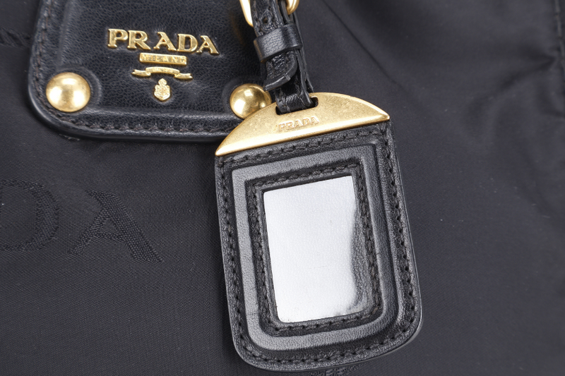 PRADA BN1995 NYLON TOTE NERO WITH CARD NO DUST COVER