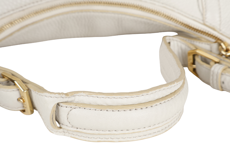 MCM LIGHT BEIGE LEATHER HOBO BAG NO DUST COVER