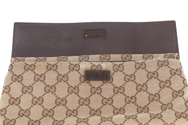 GUCCI SHELLY LINE GG WAIST BAG (180691) CANVAS WITH DUST COVER