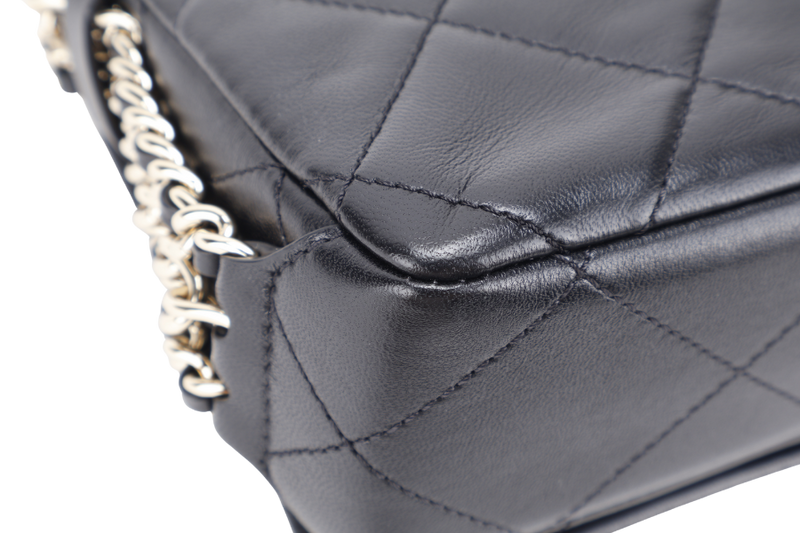 CHANEL CHAIN AROUND SHOULDER BAG (NPL1xxxx) BLACK LAMBSKIN GOLD HARDWARE WITH DUST COVER, BOX AND PAPER BAG