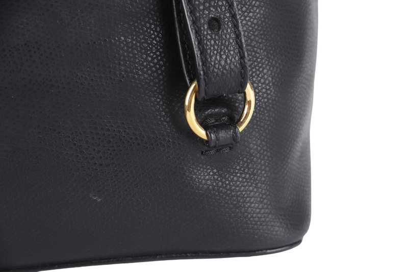 FENDI VITELLO CRUISE F IS FENDI BACKPACK (8BZ043) BLACK LEATHER GOLD HARDWARE WITH DUST COVER