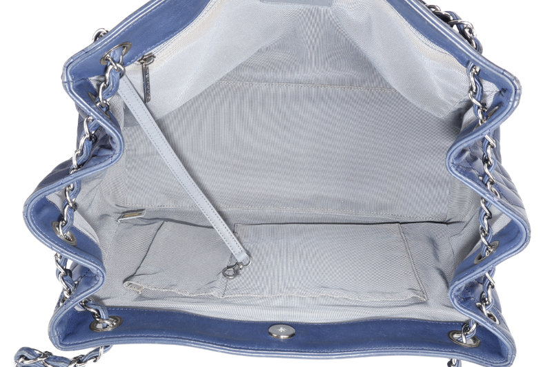 CHANEL COCO BENGAL OPEN ACCORDION CALFSKIN BLUE TOTE (1655xxxx) NO CARD AND NO DUST COVER