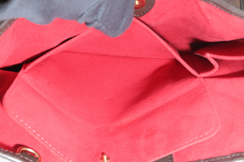 LOUIS VUITTON GALLIERA PM DAMIER EBENE CANVAS GOLD HARDWARE WITH DUST COVER