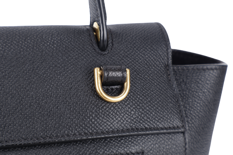 CELINE MICRO BELT BAG IN GRAINED BLACK CALFSKIN NO DUST COVER