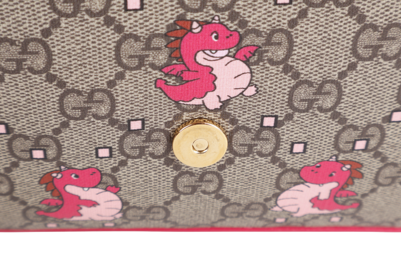 GUCCI DOUBLE GG MINI PINK BAG YEAR OF THE GG DRAGON WITH BOX