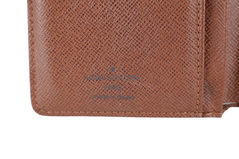 LOUIS VUITTON M61674 PORTEFEUILLE VIENNOIS WALLET GOLD HARDWARE WITH DUST COVER AND BOX