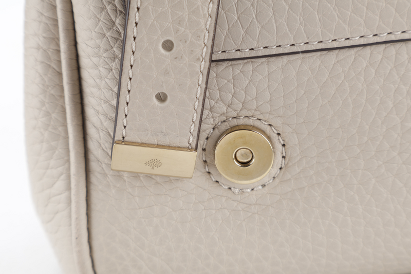 MULBERRY ALEXA LIGHT BEIGE CALF LEATHER BAG GOLD HARDWARE WITH STRAPS AND DUST COVER