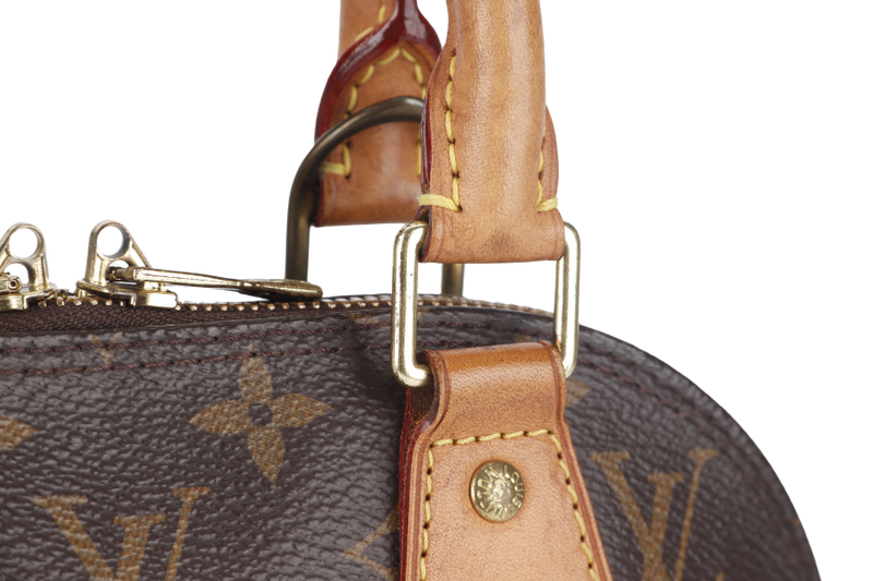 LOUIS VUITTON ALMA BB (M46990) MONOGRAM CANVAS GOLD HARDWARE WITH STRAPS, KEYS&LOCK AND DUST COVER