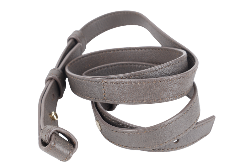 YVES SAINT LAURENT (YSL) CABAS Y LIGNE DARK GREY LEATHER GOLD HARDWARE WITH DUST COVER AND STRAPS