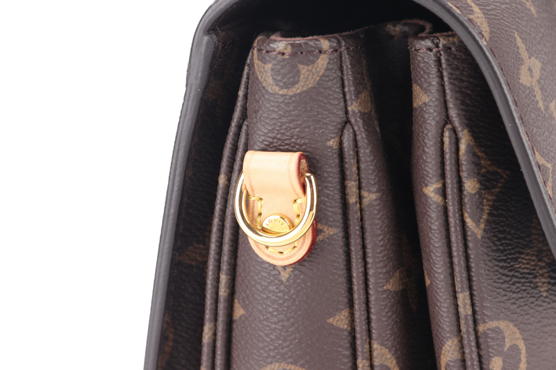 LOUIS VUITTON M44875 POCHETTE METIS MONOGRAM CANVAS GOLD HARDWARE WITH DUST COVER AND STRAPS